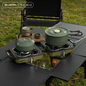 BUERK Double Burner Camping Gas Stove
