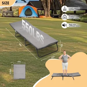 Heavy-Duty Folding Camp Bed